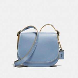 Coach 1941 Saddle 23 cornflower blue *75th Anniversary *mint *rare